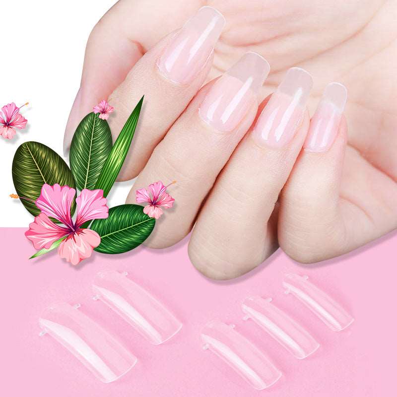 Cross-border Solid-state Extension Glue Matching Piece A Crystal Transparent False Nail 100 Piece Box Nail Extension Glue