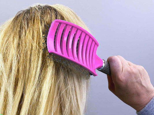 Curved Vented Detangling Brush for Hair Scalp Massage and Styling