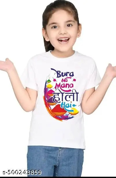 Bura na mano holi hai printed round neck white t-shirt