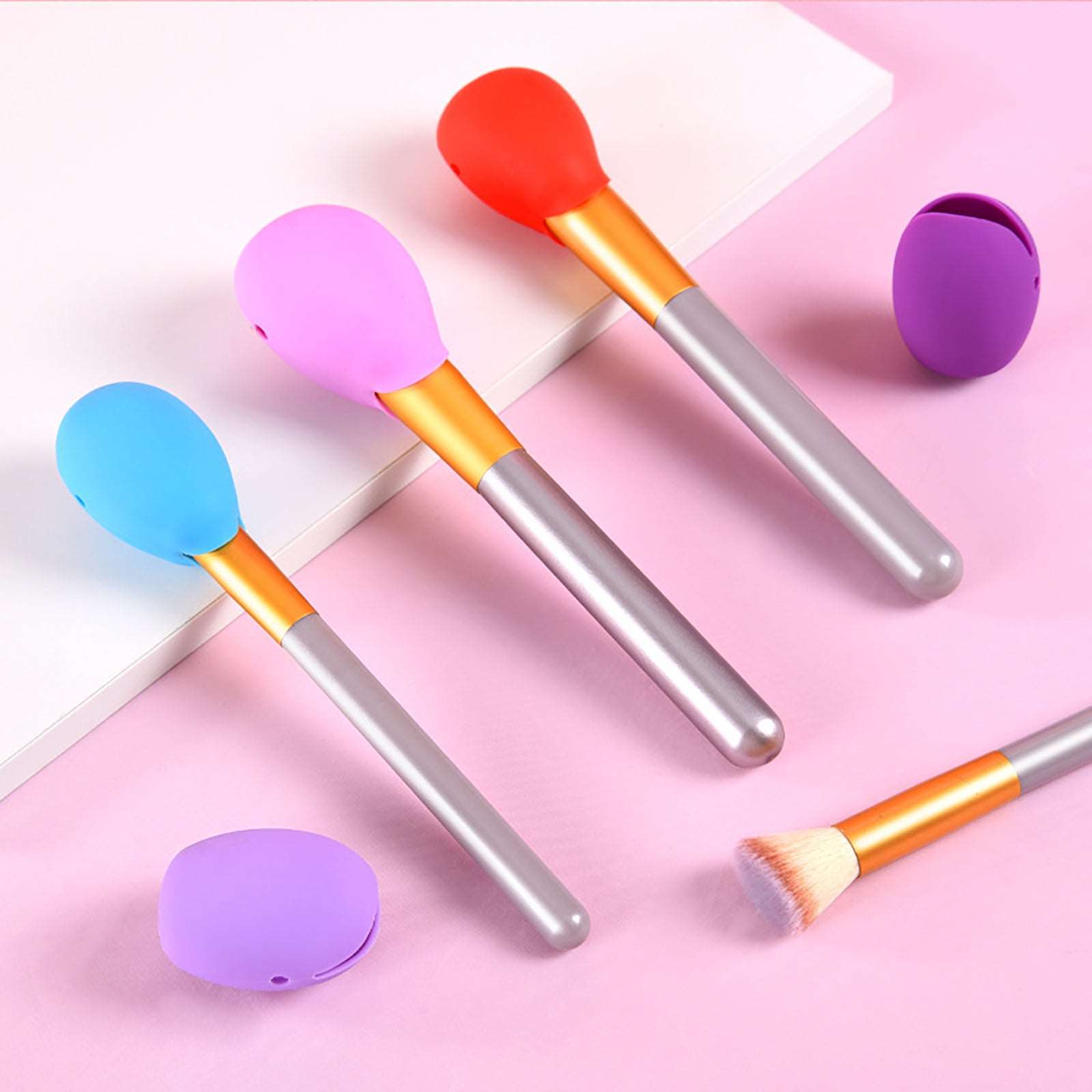 Dust Proof Silicone Cosmetic Brush Protective Sleeve