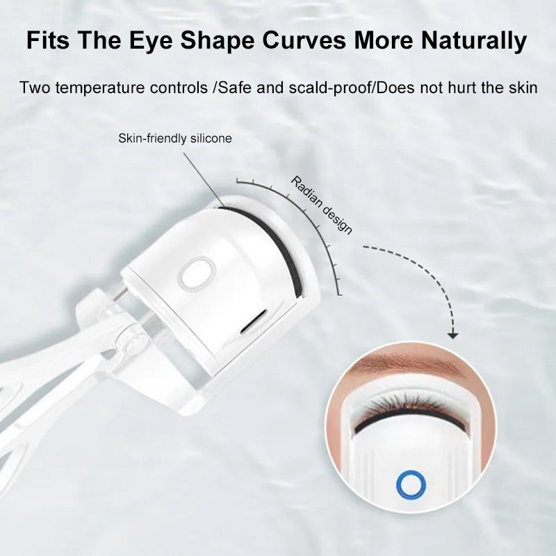 Portable Electric Heated Eyelash Curler for Long-Lasting Curls