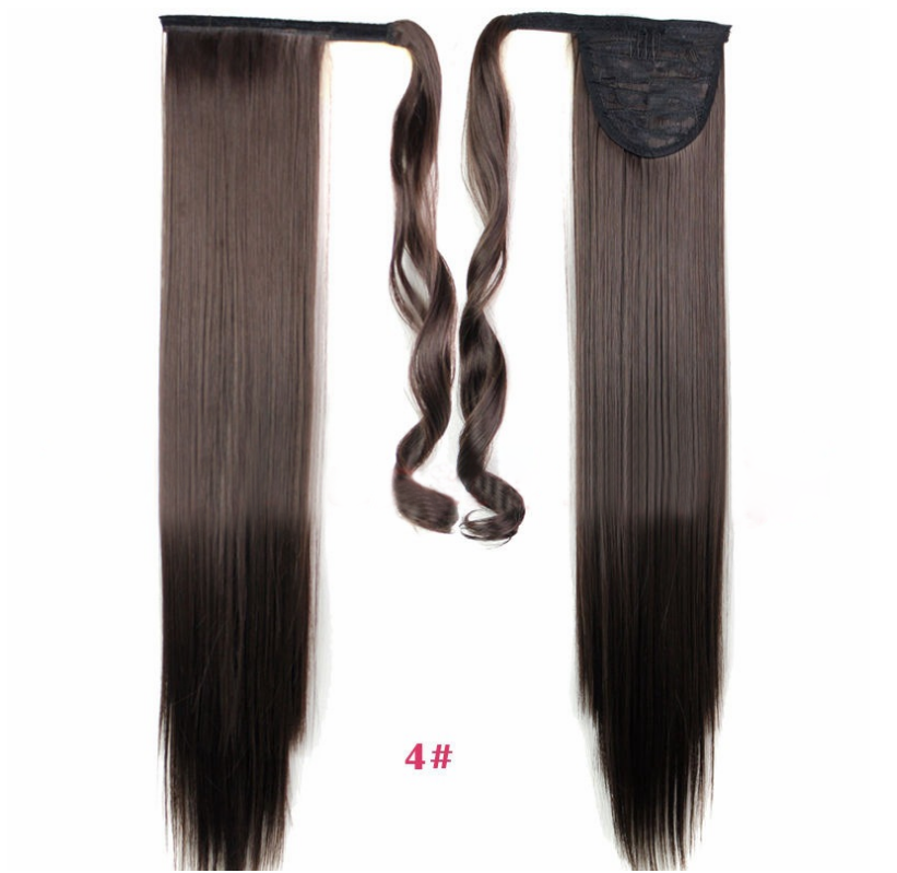 Velcro Wig Ponytail Straight Invisible Hair Extension