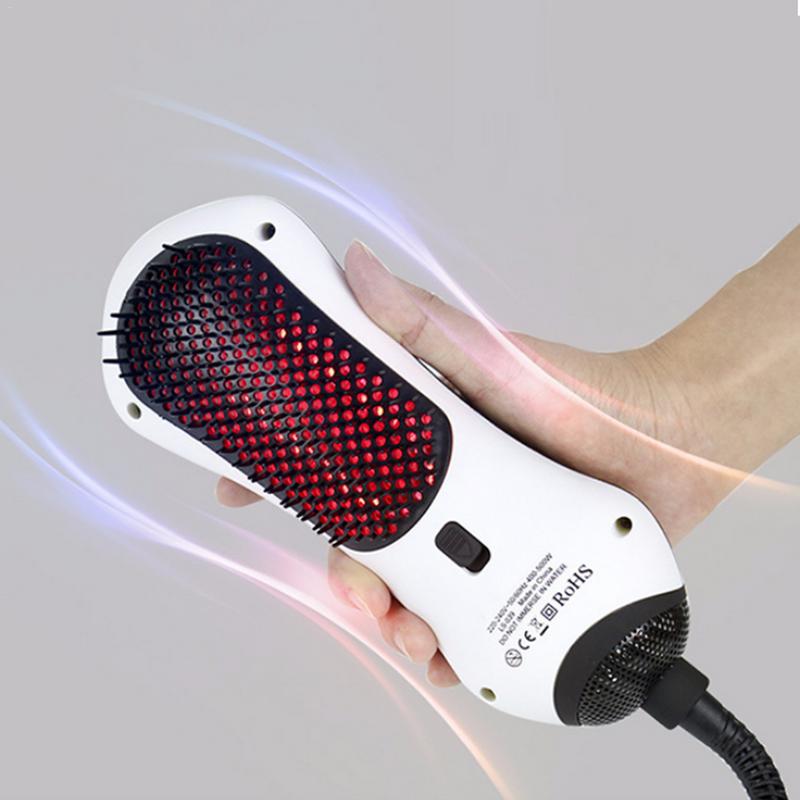 Explosion models infrared hot air comb mini hair dryer hair dryer hair straightener straight volume dual-use straight hair comb