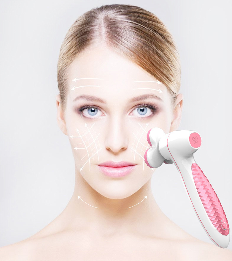Three round 3D silicone cleansing instrument