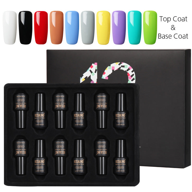 Fluorescent color nail polish set 12 bottles