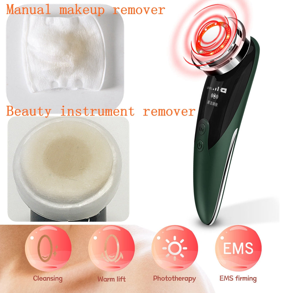 Facial Lift Massage Red Micro Current Electric Skin Rejuvenation Cleansing
