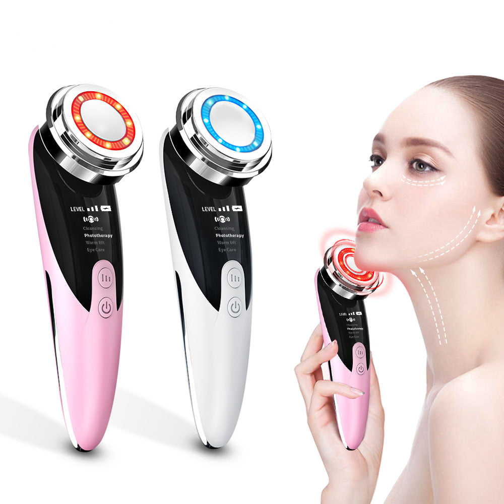 Facial Lift Massage Red Micro Current Electric Skin Rejuvenation Cleansing