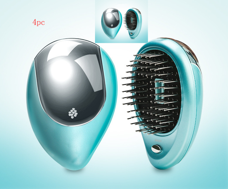 Electric Sound Wave Vibration Magnetic Massage Comb Portable Negative Ion Hair Comb