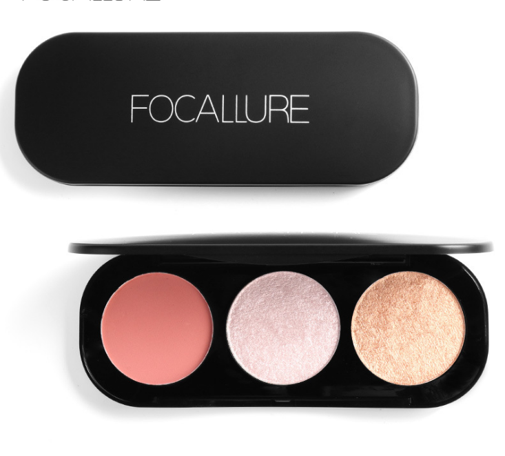 Focalure 3 Colors Blush & Highlighter Palette