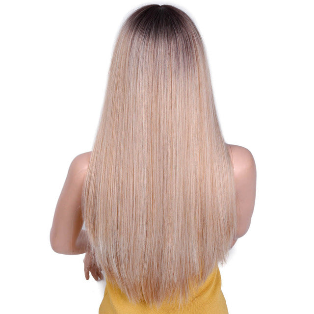 Women's fake long straight hair