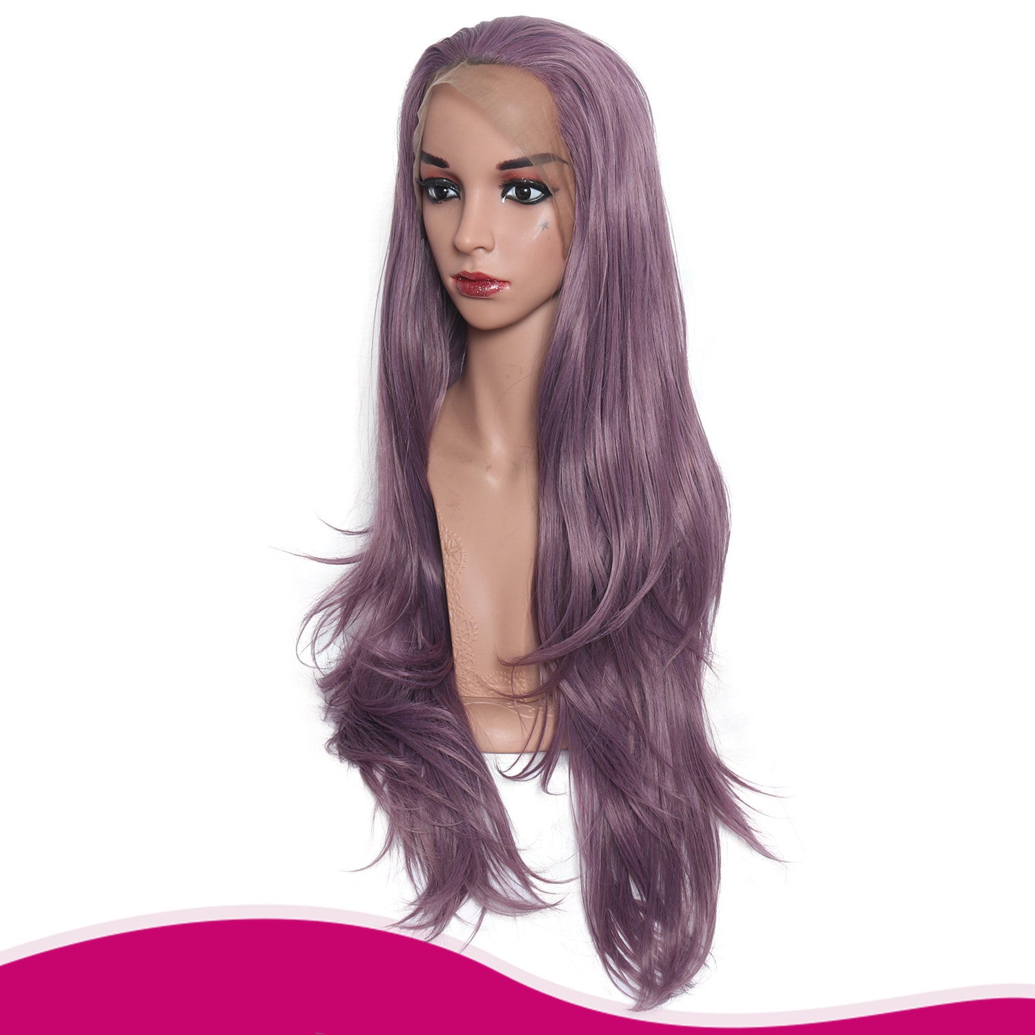 Purple curly hair