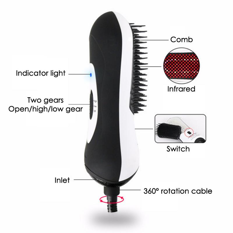Explosion models infrared hot air comb mini hair dryer hair dryer hair straightener straight volume dual-use straight hair comb