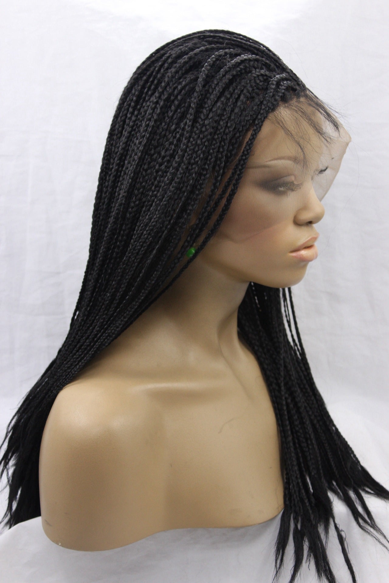 European and American black scorpion hair, front lace chemical fiber wig headgear, three wigs