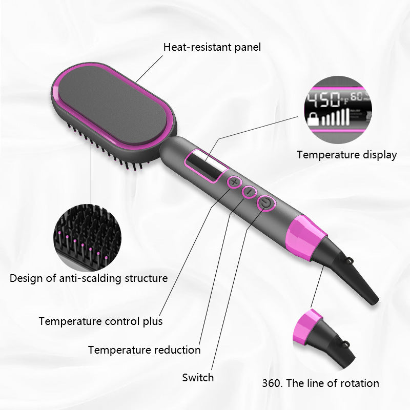 Dual-Purpose Hair Dryer with Hot Air Comb